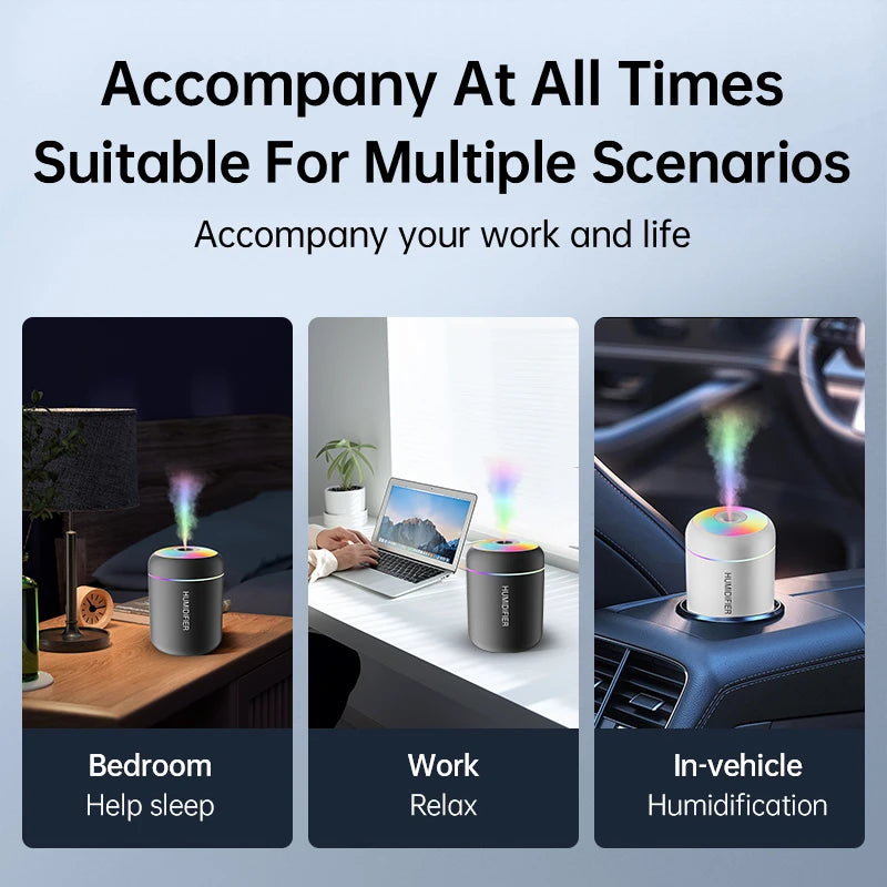 RGB Flame Air Humidifier Relaxing Mist & Mood Light