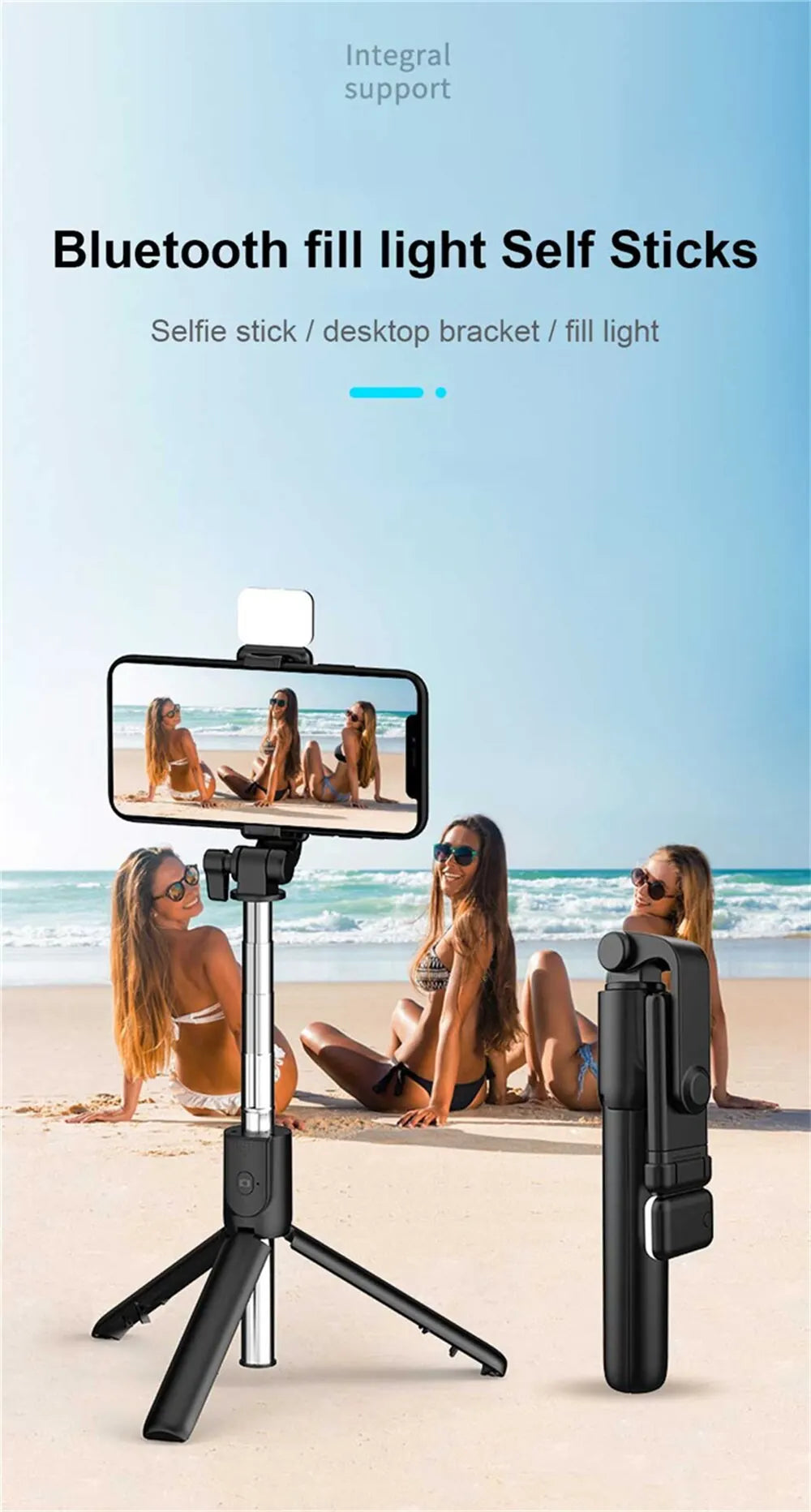 Bluetooth Selfie Stick Tripod with Remote