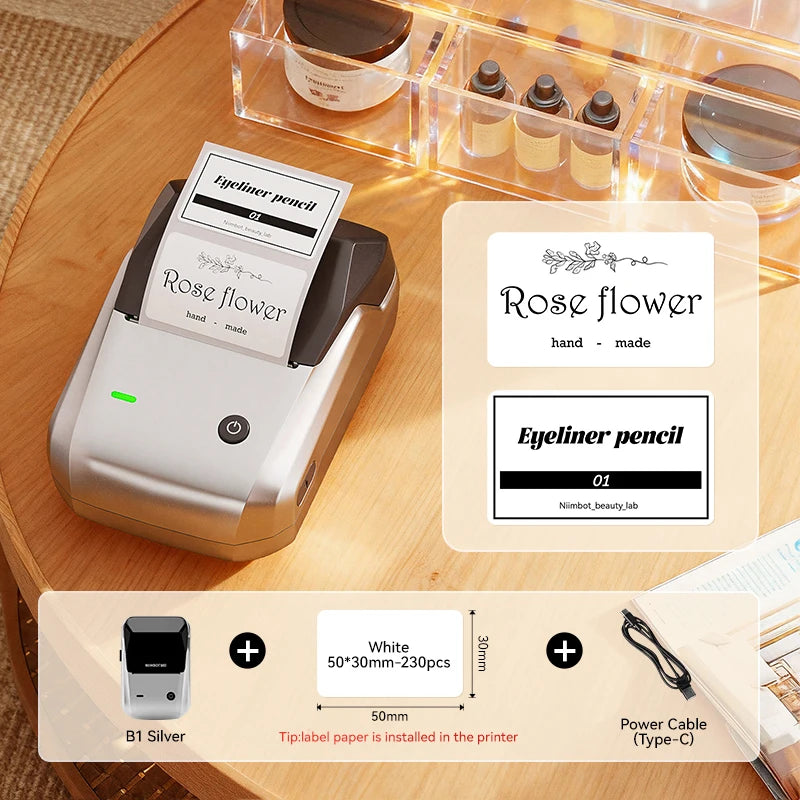 NIIMBOT B1 Portable Bluetooth Label Printer- Wireless Thermal Sticker Printer