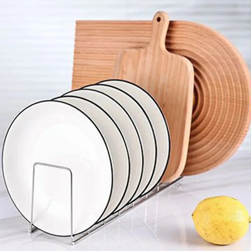 Stainless Steel Dish Drying Rack - Space Saving Plates Organizer