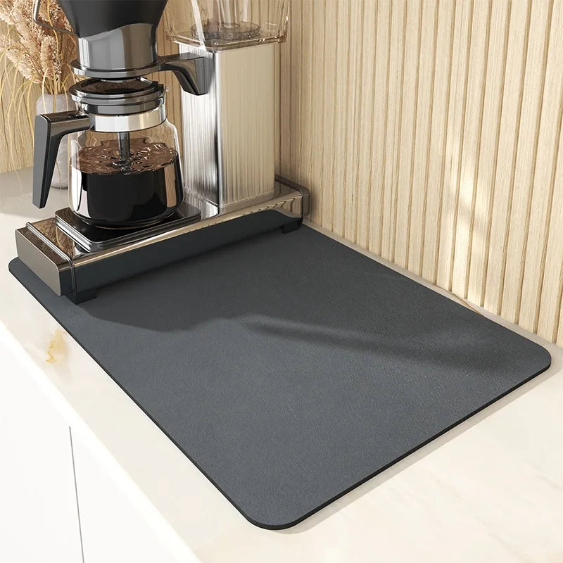Quick Dry Kitchen Sink Mat Super Absorbent Dish Drying Pad