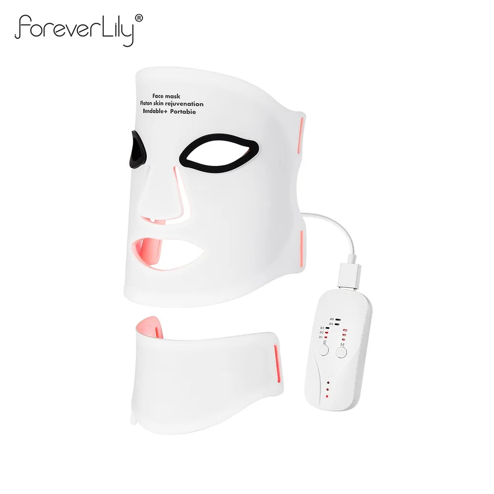 7 - Color LED Light Therapy Facial Mask - Anti - Aging & Skin ReJuvenation