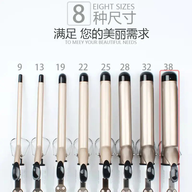 Professional Hair Curling Wand - Adjustable Temperature Curling Iron