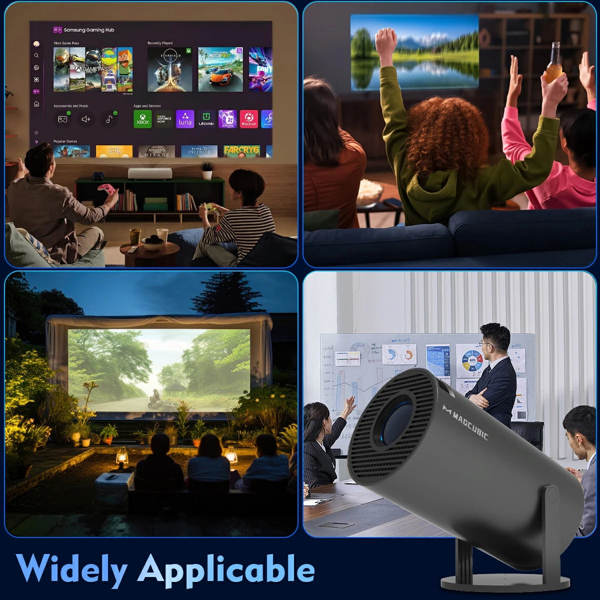 HY300 Pro Mini Smart Projector WiFi & Bluetooth HD Home Cinema