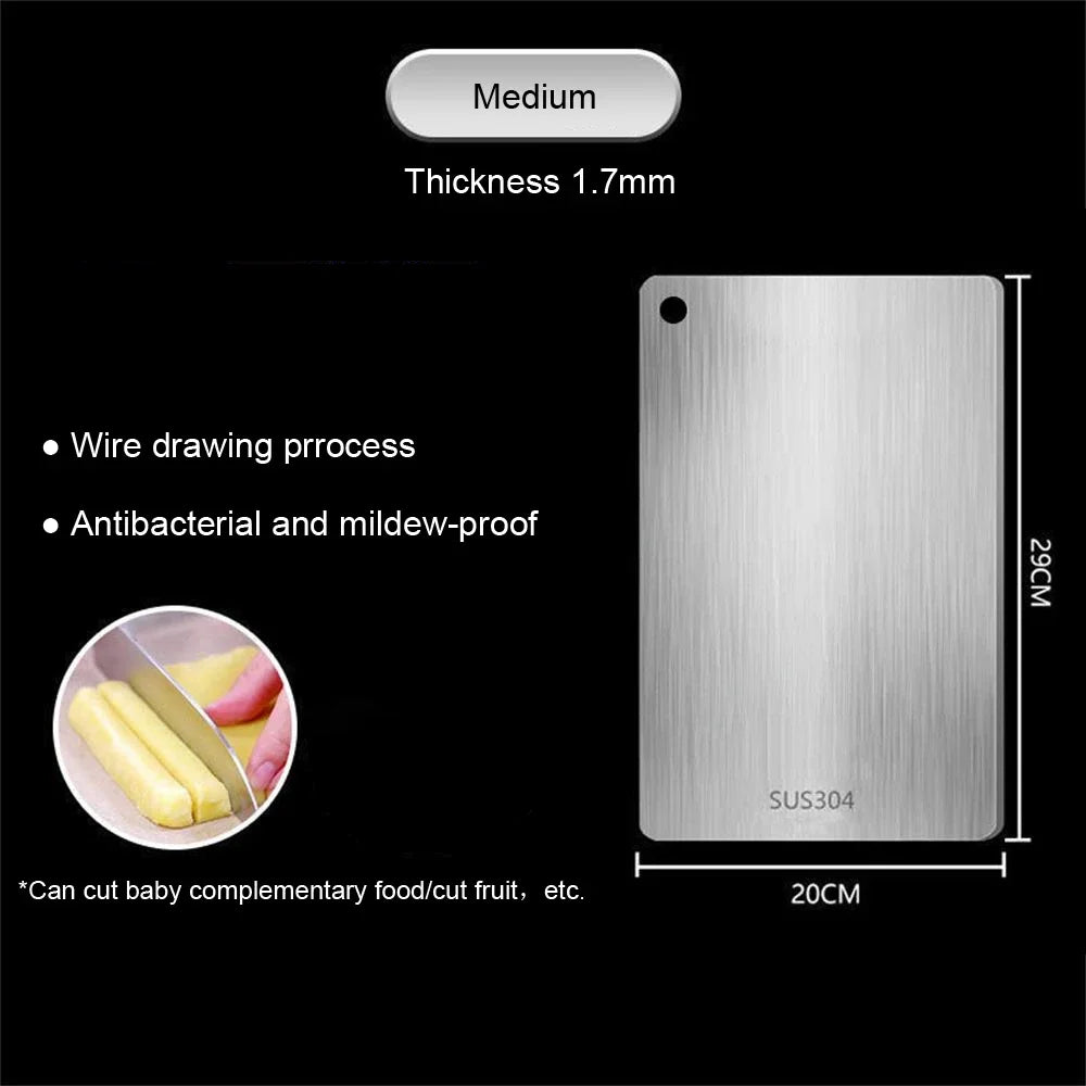 Kitchen Lab™ 316 Stainless Steel Cutting Board – Anti-Bacterial, Double-Sided Premium Kitchen Chopping Board