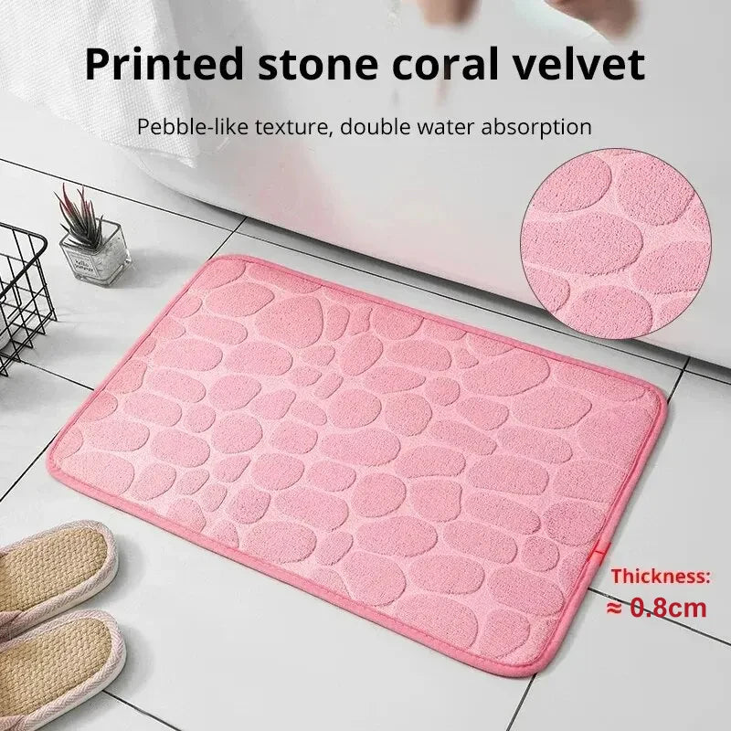 Pebble Texture Anti - Slip Bath Mat