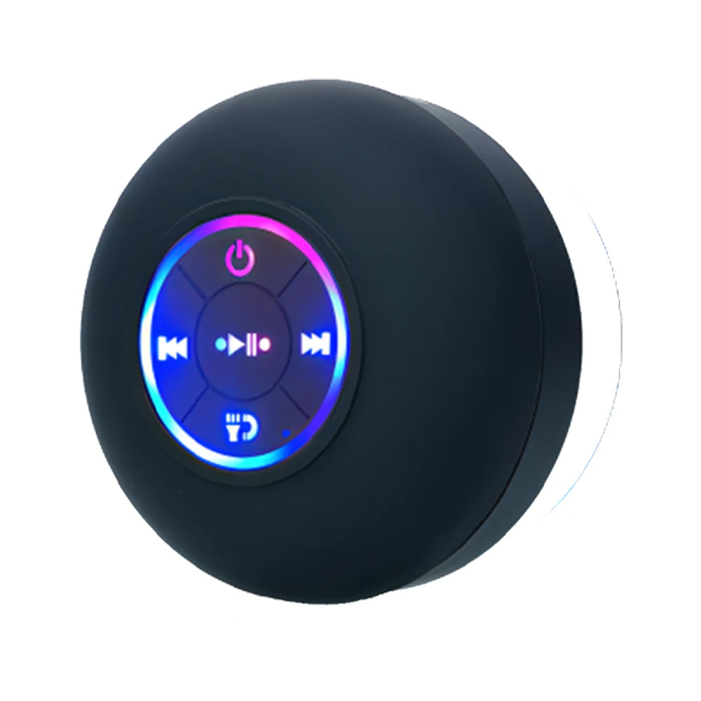 Waterproof Bluetooth Shower Speaker with LED Light