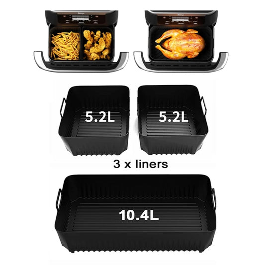 Reusable Silicone Air Fryer Liners - Non-Stick Basket Insert