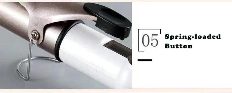 Professional Hair Curling Wand - Adjustable Temperature Curling Iron