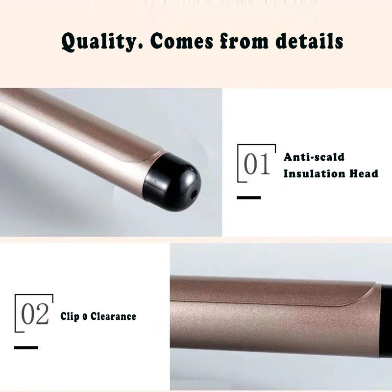 Professional Hair Curling Wand - Adjustable Temperature Curling Iron