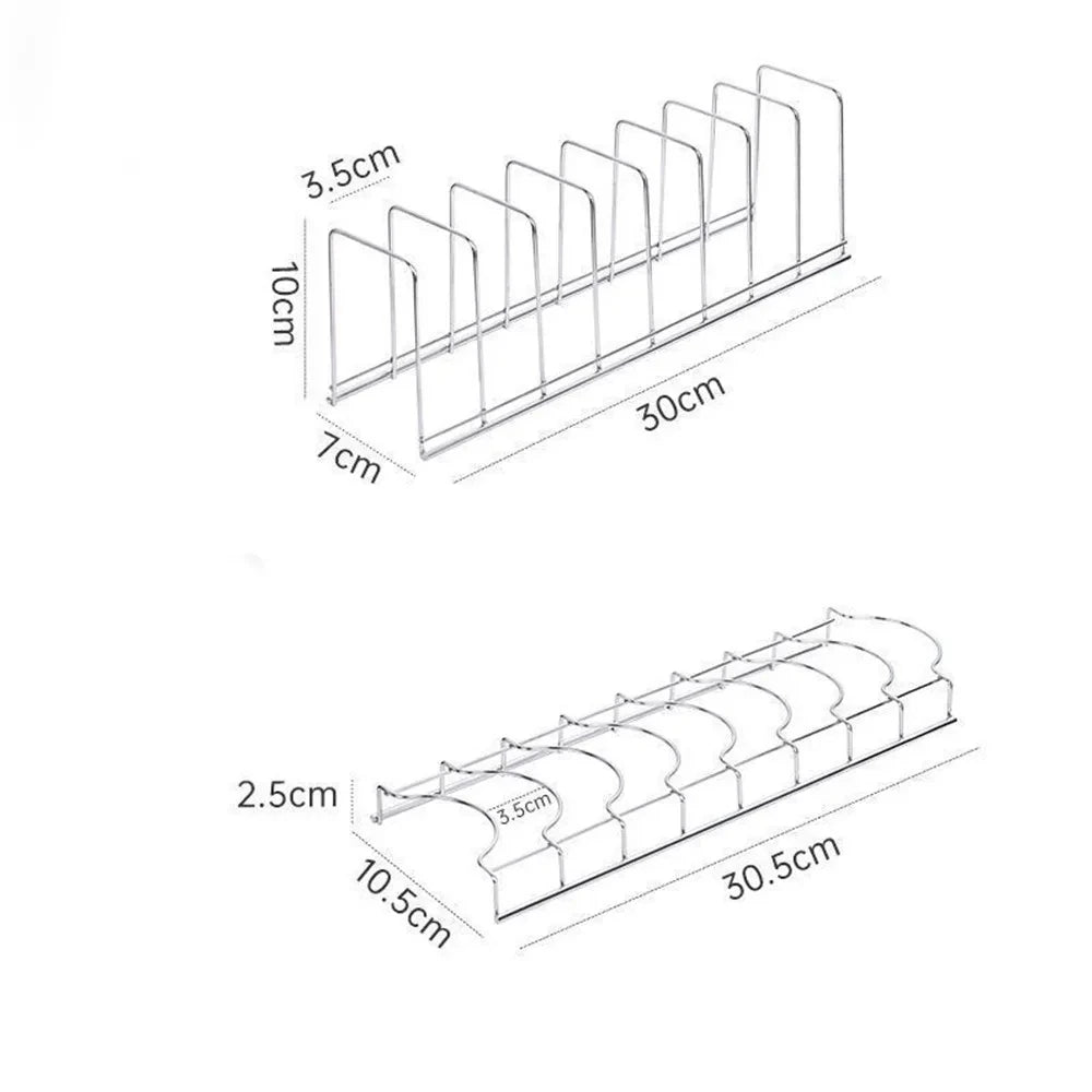 Stainless Steel Dish Drying Rack - Space Saving Plates Organizer