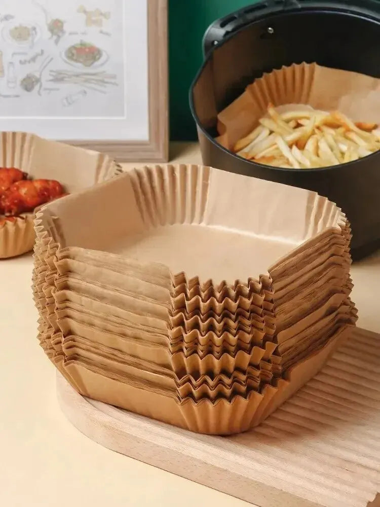 50Pcs Air Fryer Disposable Paper Liners