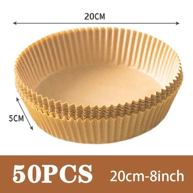 50Pcs Air Fryer Disposable Paper Liners