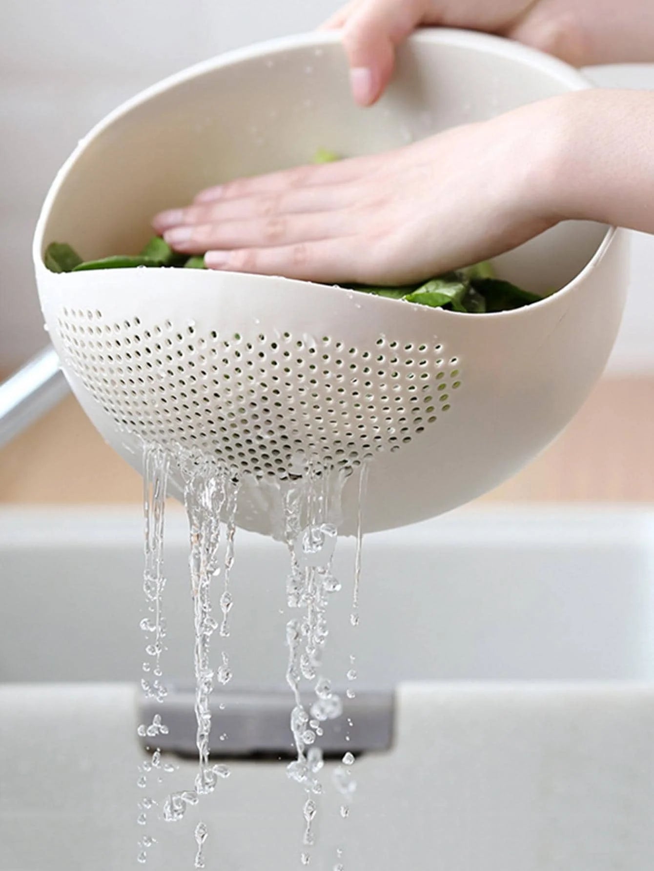 Rice Washing Drain Bowl