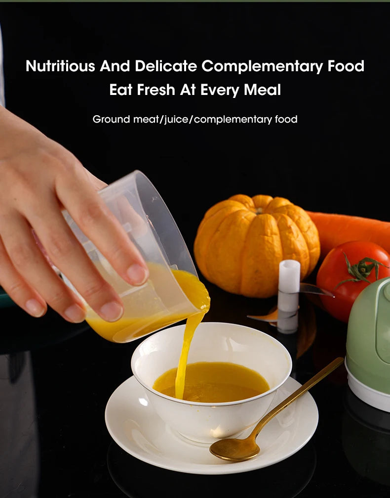Mini Electric Food Processor – Chop Vegetables in Seconds