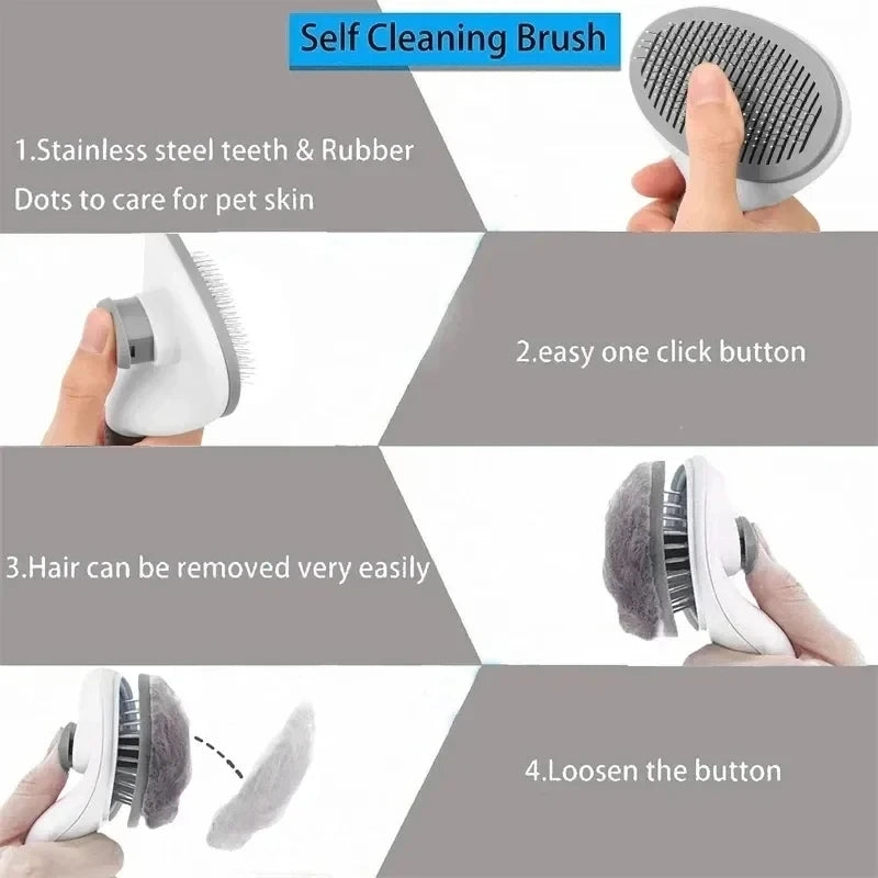 Self - Cleaning Pet Grooming Brush