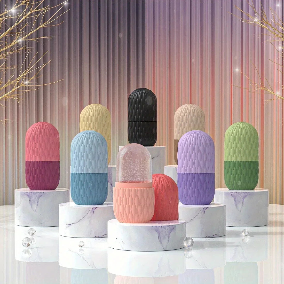 Ice Face Roller - Reusable Silicone Facial Ice Therapy Tool
