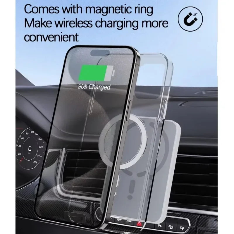 Magnetic Wireless Car Charger Air Vent Clip Phone Fast Charging Phone Mount