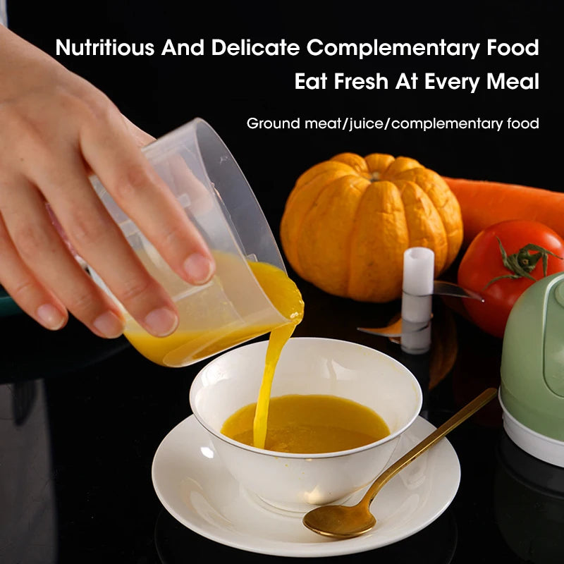 Mini Electric Food Processor – Chop Vegetables in Seconds