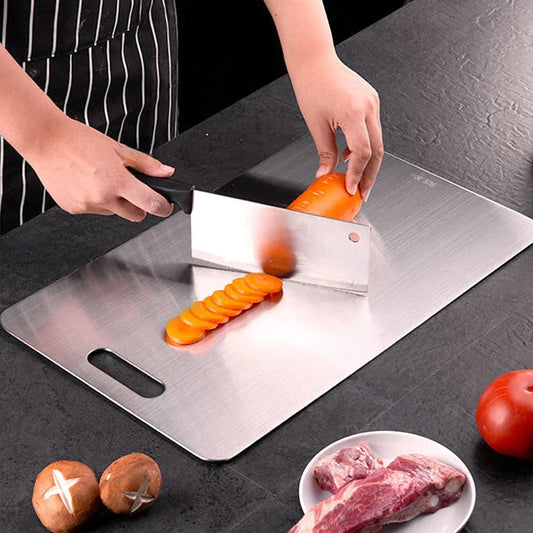 Kitchen Lab™ 316 Stainless Steel Cutting Board – Anti-Bacterial, Double-Sided Premium Kitchen Chopping Board