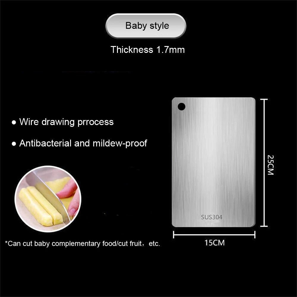 Kitchen Lab™ 316 Stainless Steel Cutting Board – Anti-Bacterial, Double-Sided Premium Kitchen Chopping Board