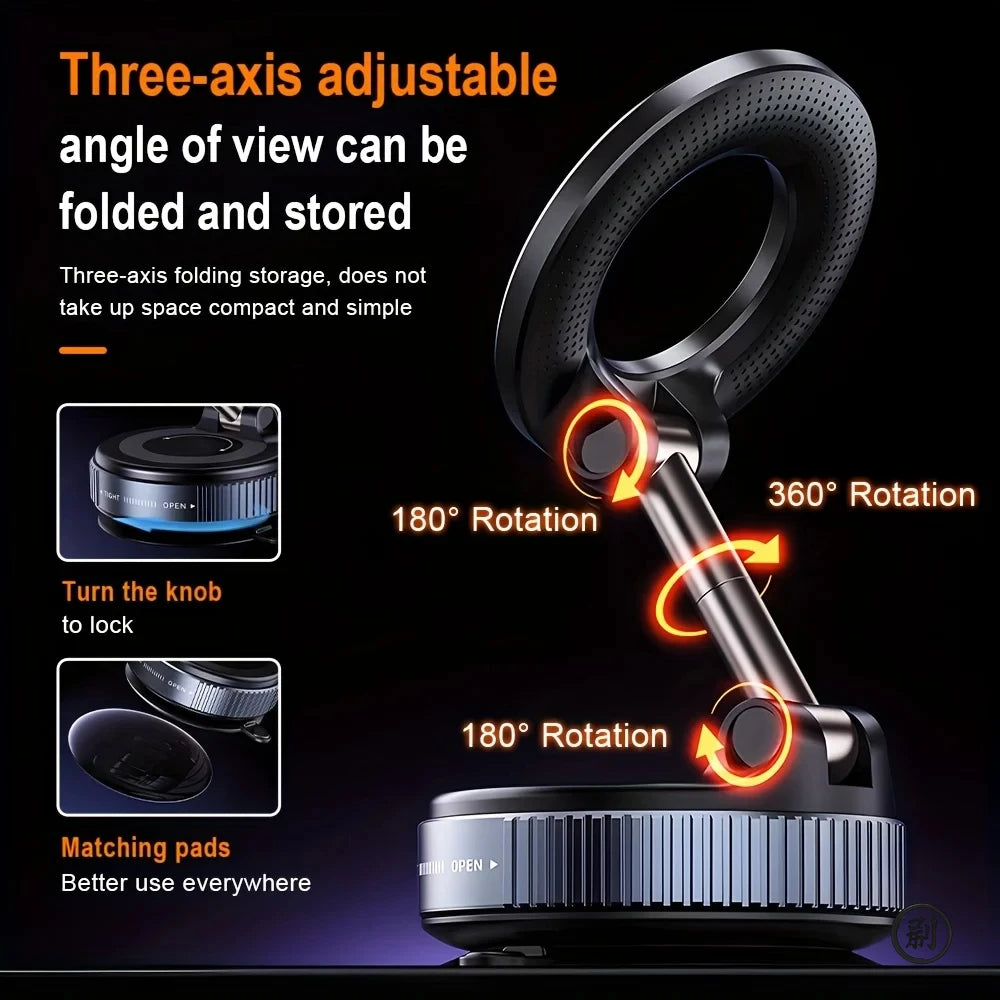 Magnetic Car Phone Holder - 360 Adjustable Dashboard Mount