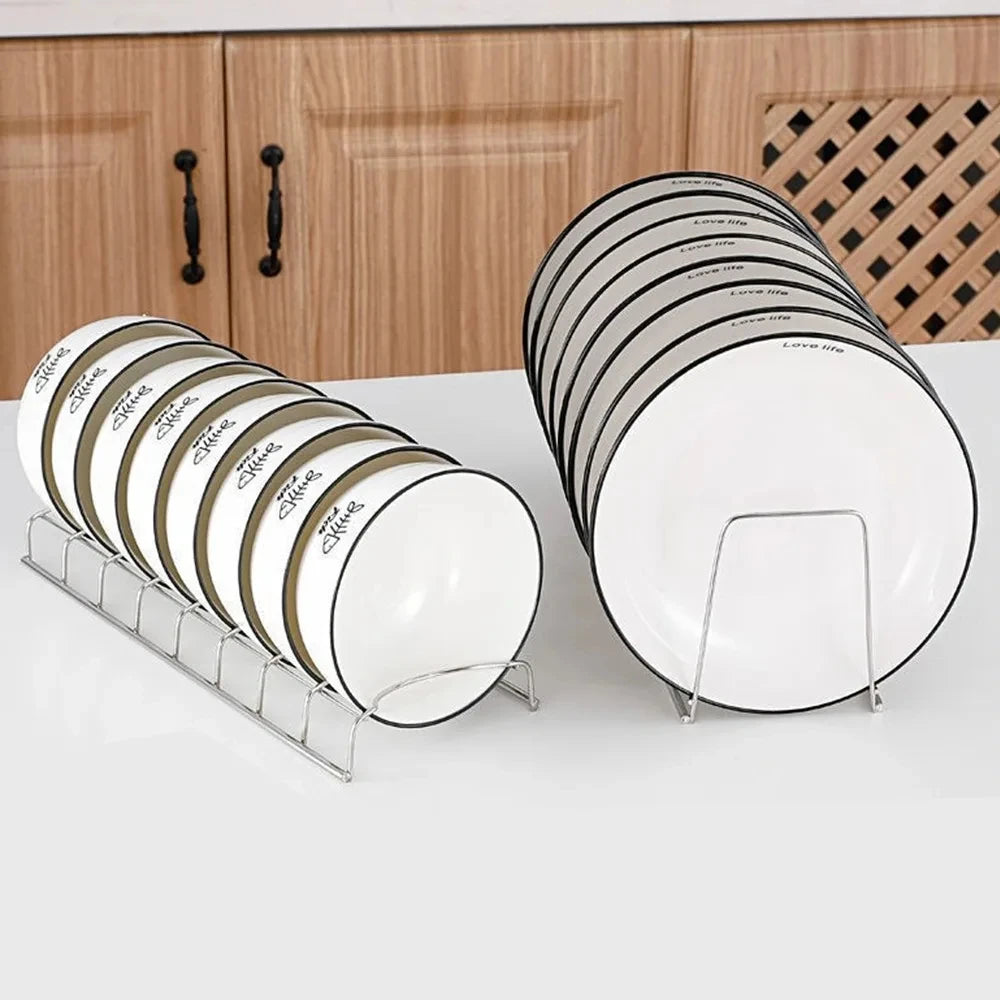 Stainless Steel Dish Drying Rack - Space Saving Plates Organizer