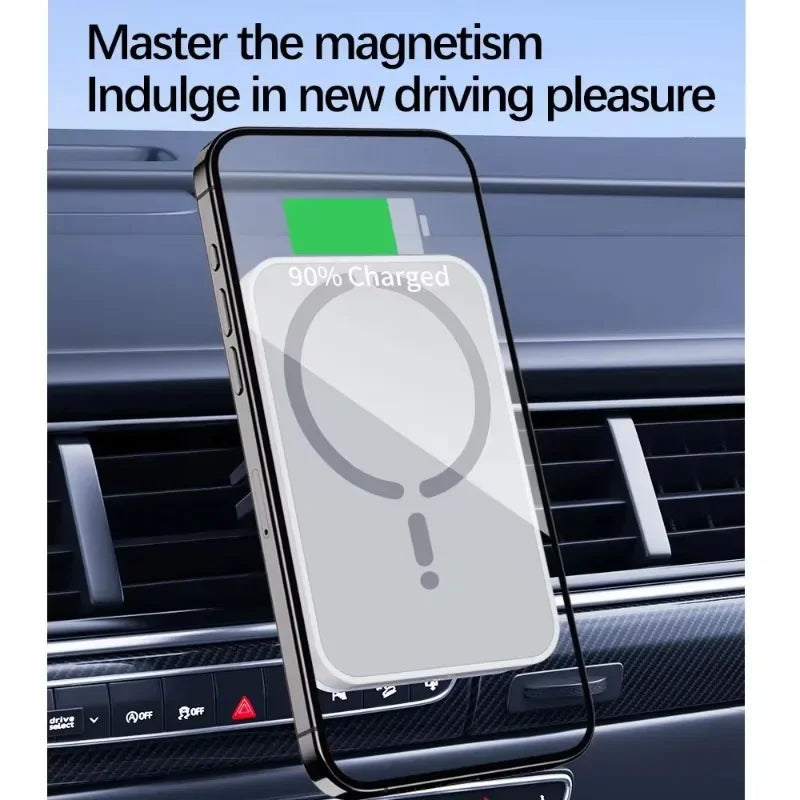 Magnetic Wireless Car Charger Air Vent Clip Phone Fast Charging Phone Mount