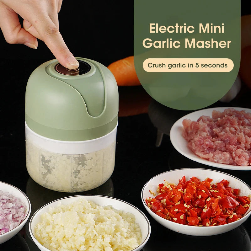 Mini Electric Food Processor – Chop Vegetables in Seconds