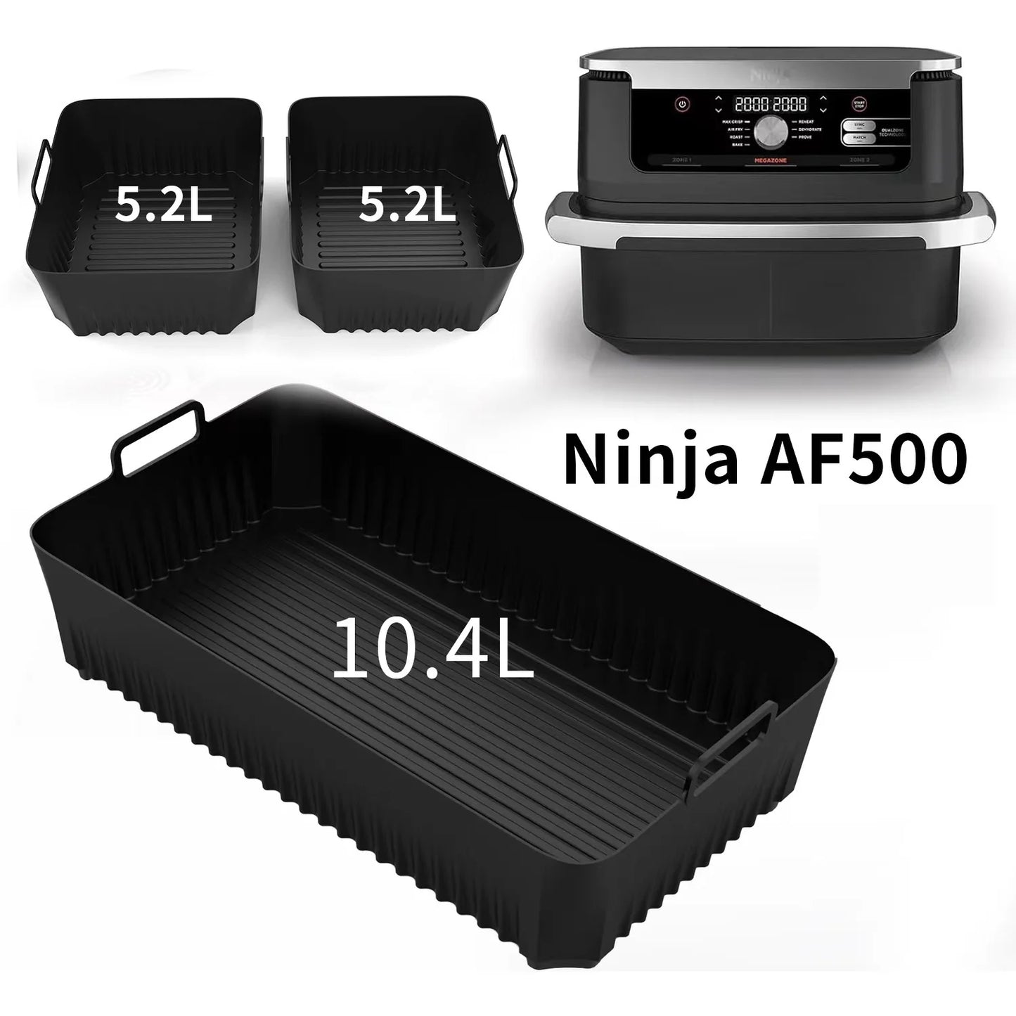 Reusable Silicone Air Fryer Liners - Non-Stick Basket Insert