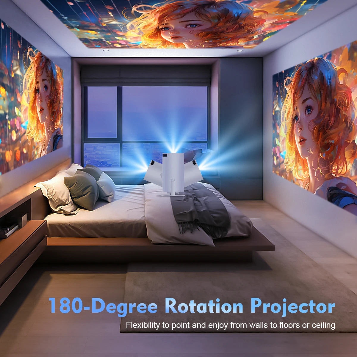 HY300 Pro Mini Smart Projector WiFi & Bluetooth HD Home Cinema