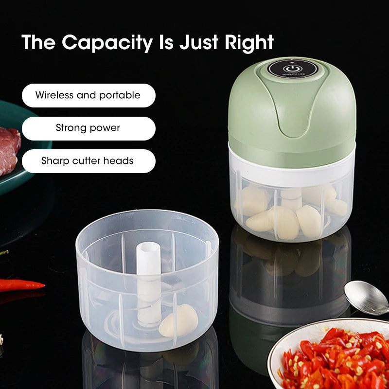 Mini Electric Food Processor – Chop Vegetables in Seconds