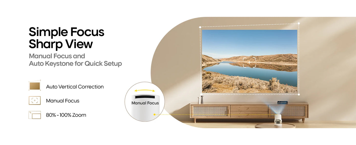 HY300 Pro Mini Smart Projector WiFi & Bluetooth HD Home Cinema