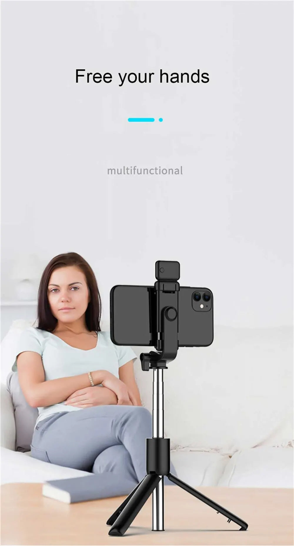 Bluetooth Selfie Stick Tripod with Remote