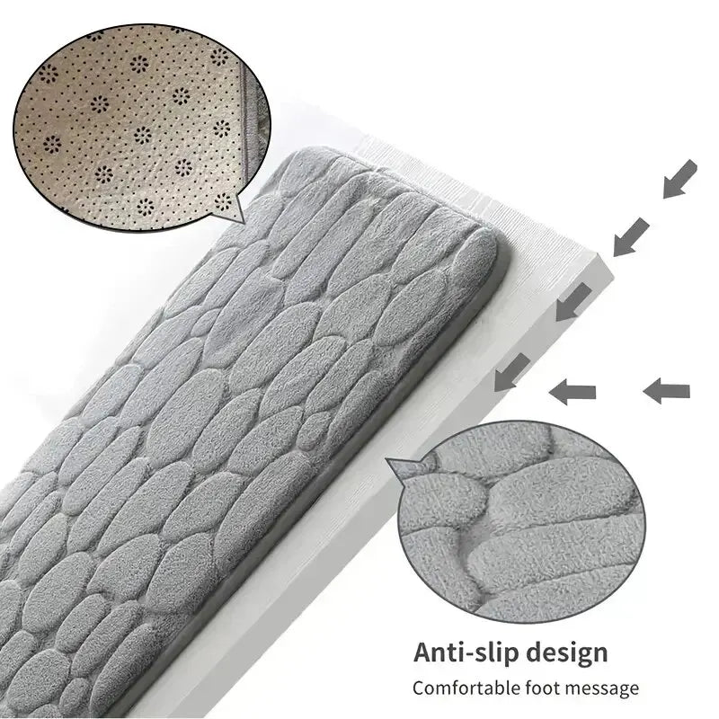 Pebble Texture Anti - Slip Bath Mat
