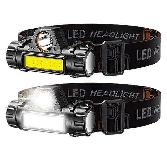 Ultra Bright Rechargeable LED Headlamp - Waterproof Magnetic USB Headlight