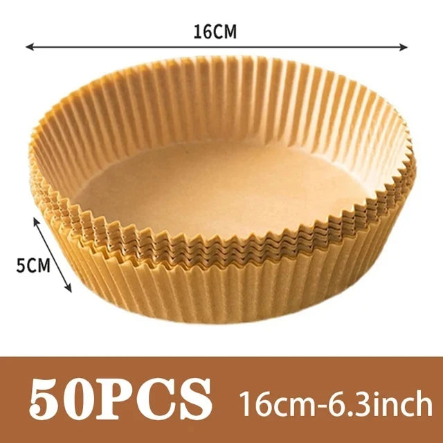 50Pcs Air Fryer Disposable Paper Liners