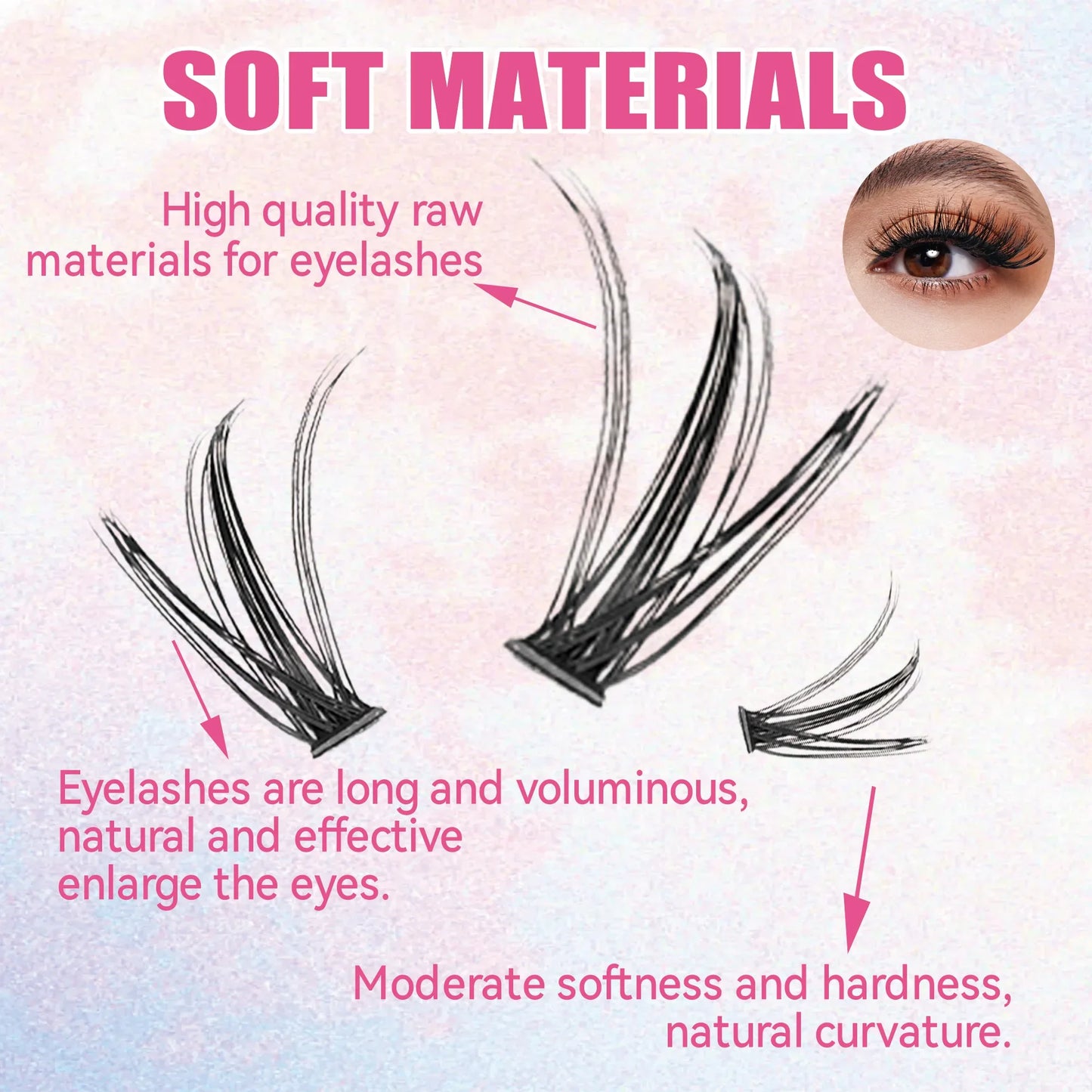 DIY Lashes Extension Kit 200 PCS Clusters Lashes Set