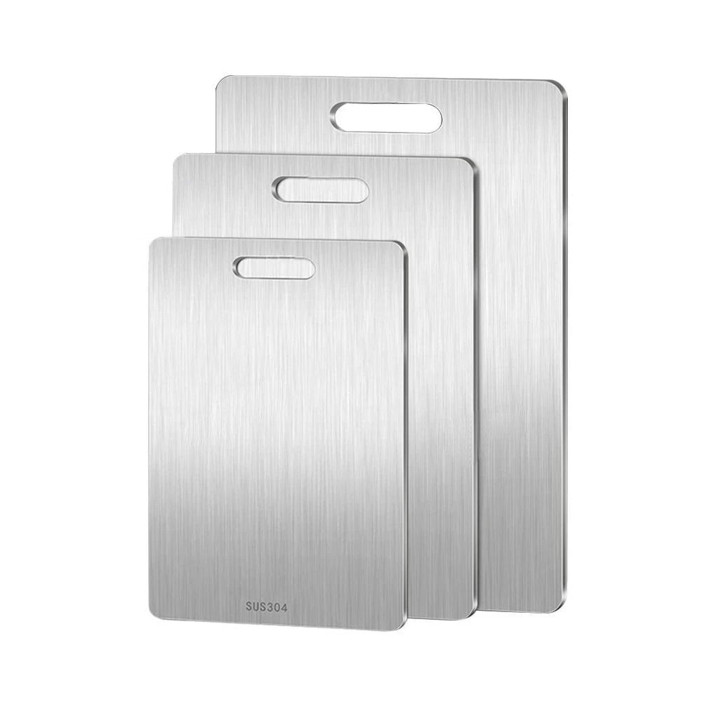 Kitchen Lab™ 316 Stainless Steel Cutting Board – Anti-Bacterial, Double-Sided Premium Kitchen Chopping Board