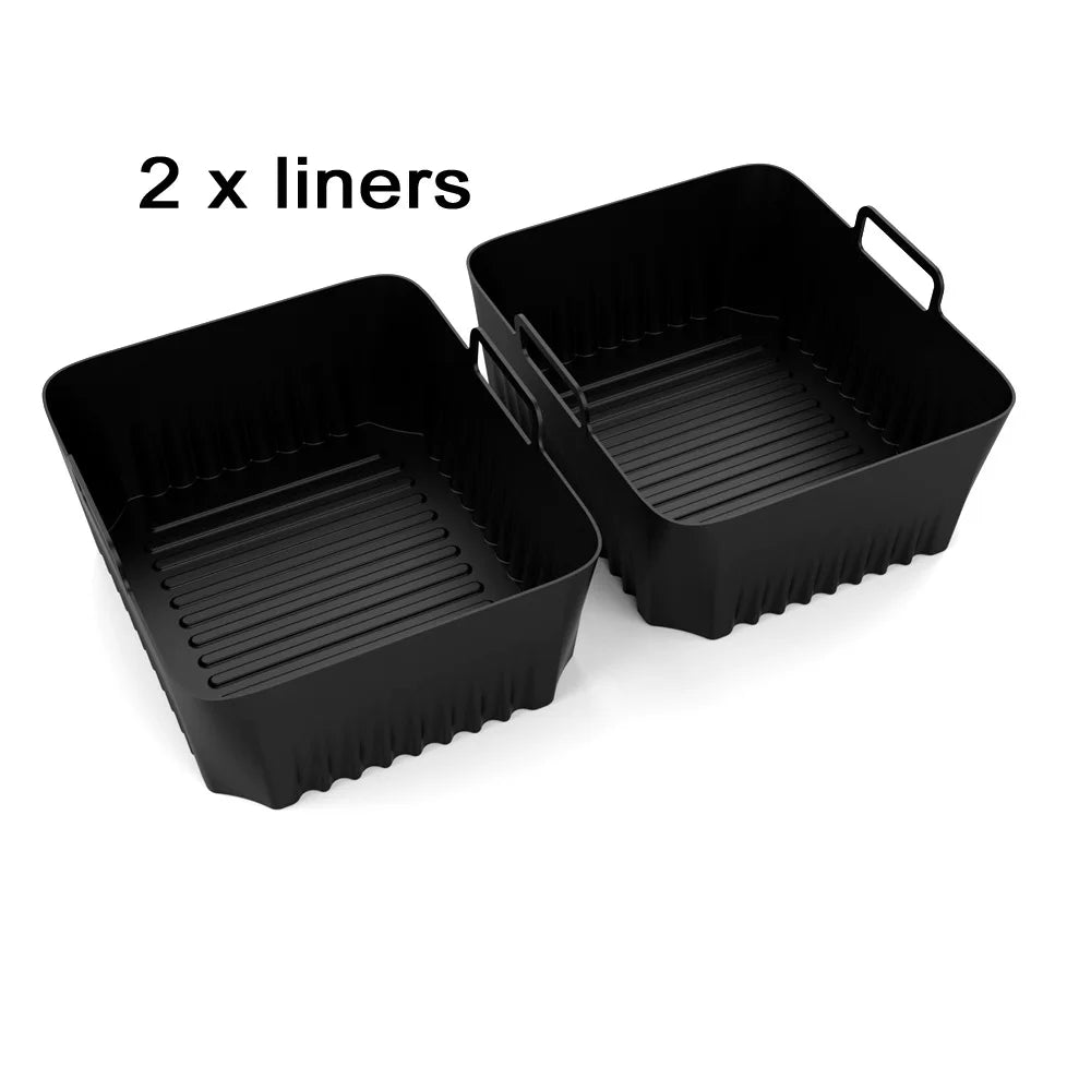 Reusable Silicone Air Fryer Liners - Non-Stick Basket Insert