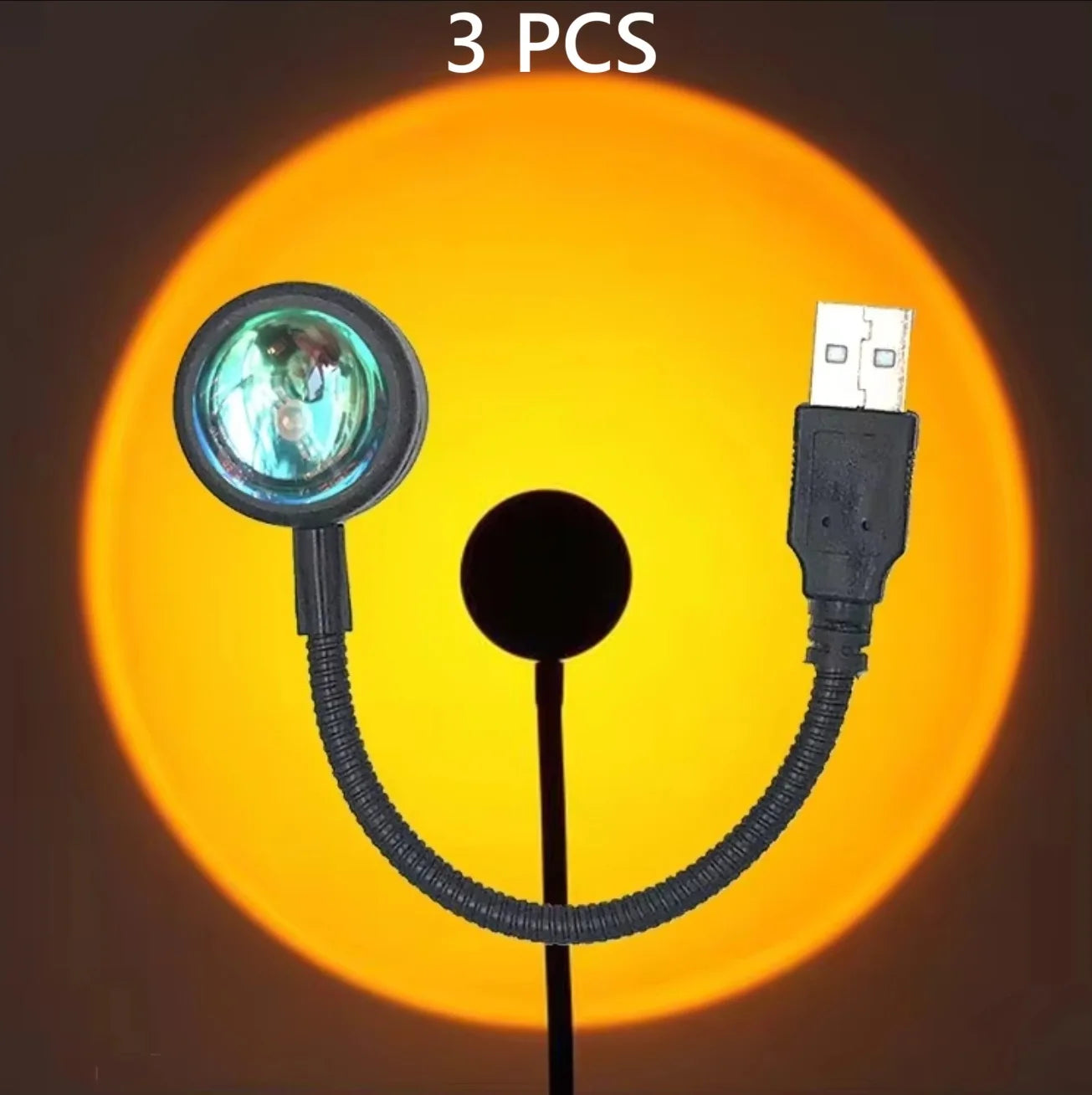 Viral Sunset Lamp - Rainbow LED Mood Light for Bedroom & Tik Tok Videos