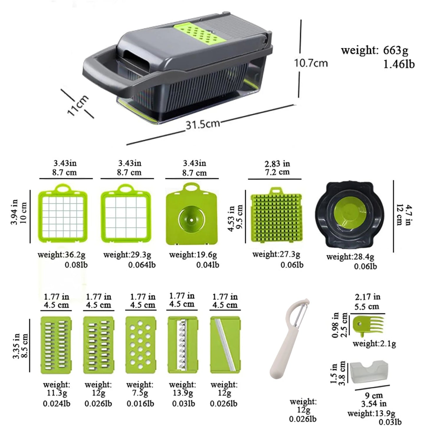 Kitchen Lab™ 16-in-1 Pro Vegetable Chopper